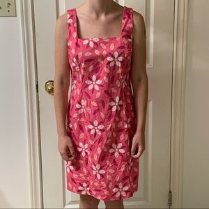 🌷3 for $25🌷Reitmans, US 7 (Juniors), Pink Retro Floral Sleeveless Dress